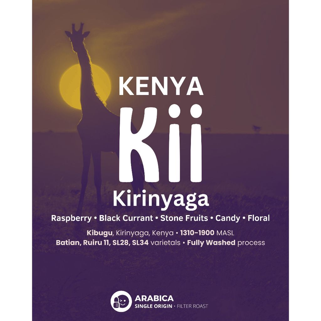 

Kenya Kii Kirinyaga Fully Washed • Biji Kopi Arabika Specialty Arabica Beans Filter Fullwash Ibujari Coffee Roastery