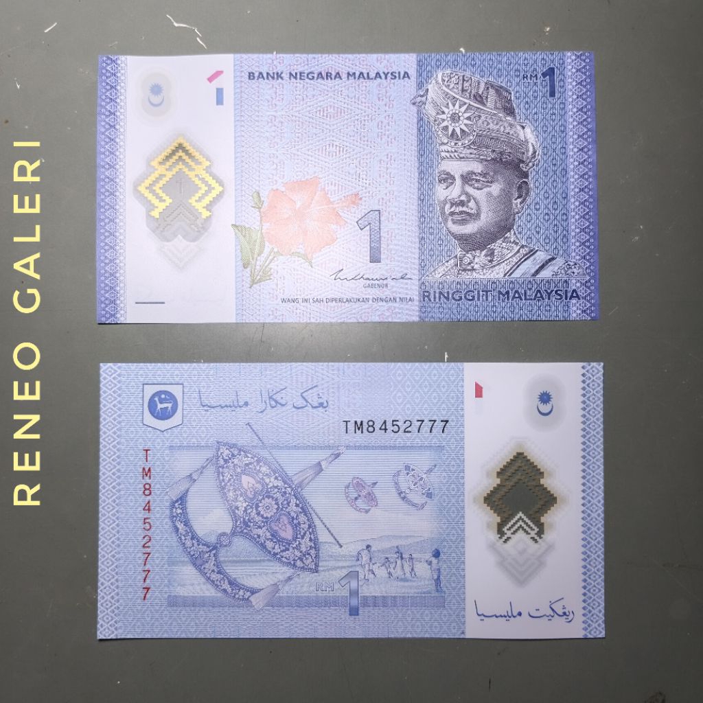 Mulus 1 Ringgit Polymer Malaysia Tahun 2011 Plastik Polimer Uang Kuno Asing luar Negeri gress asli o