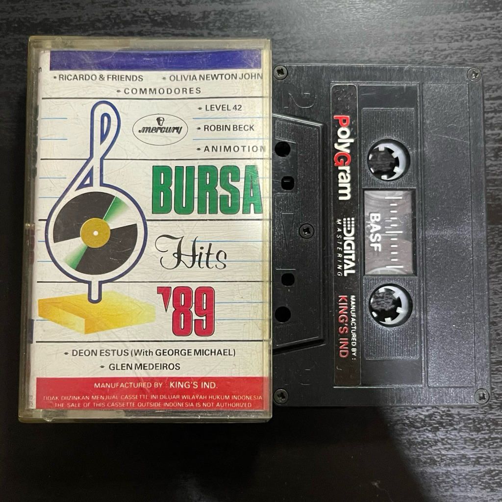 Kaset Pita - Bursa Hits 89 (Commodores, Olivia Newton John)