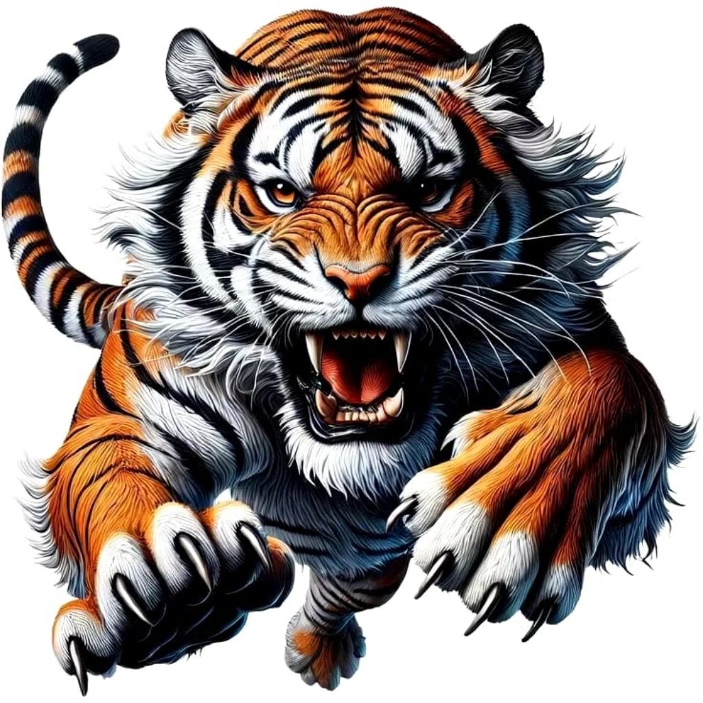 

stiker 3D macan keren, stiker print sudah cutting, size 15 x 20 cm, anti air