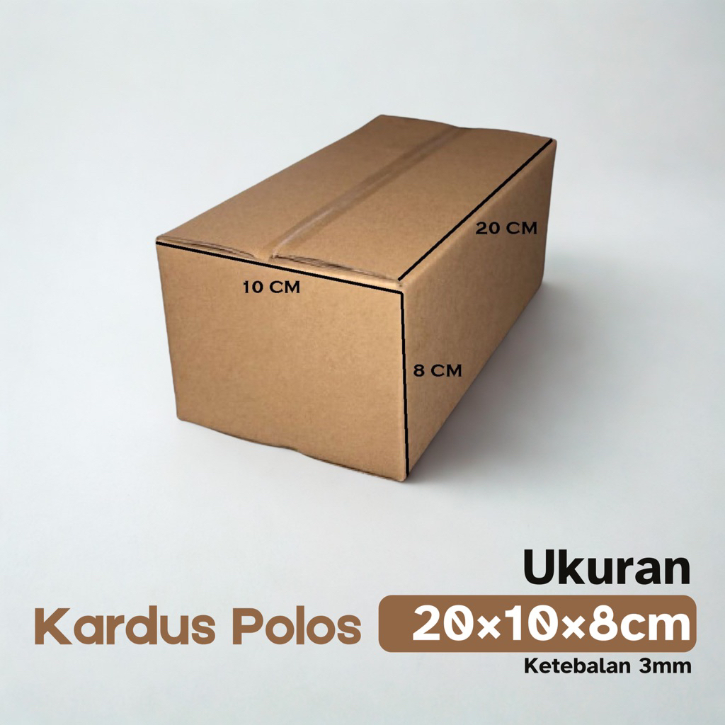 

Kardus Polos 20x10x8 cm