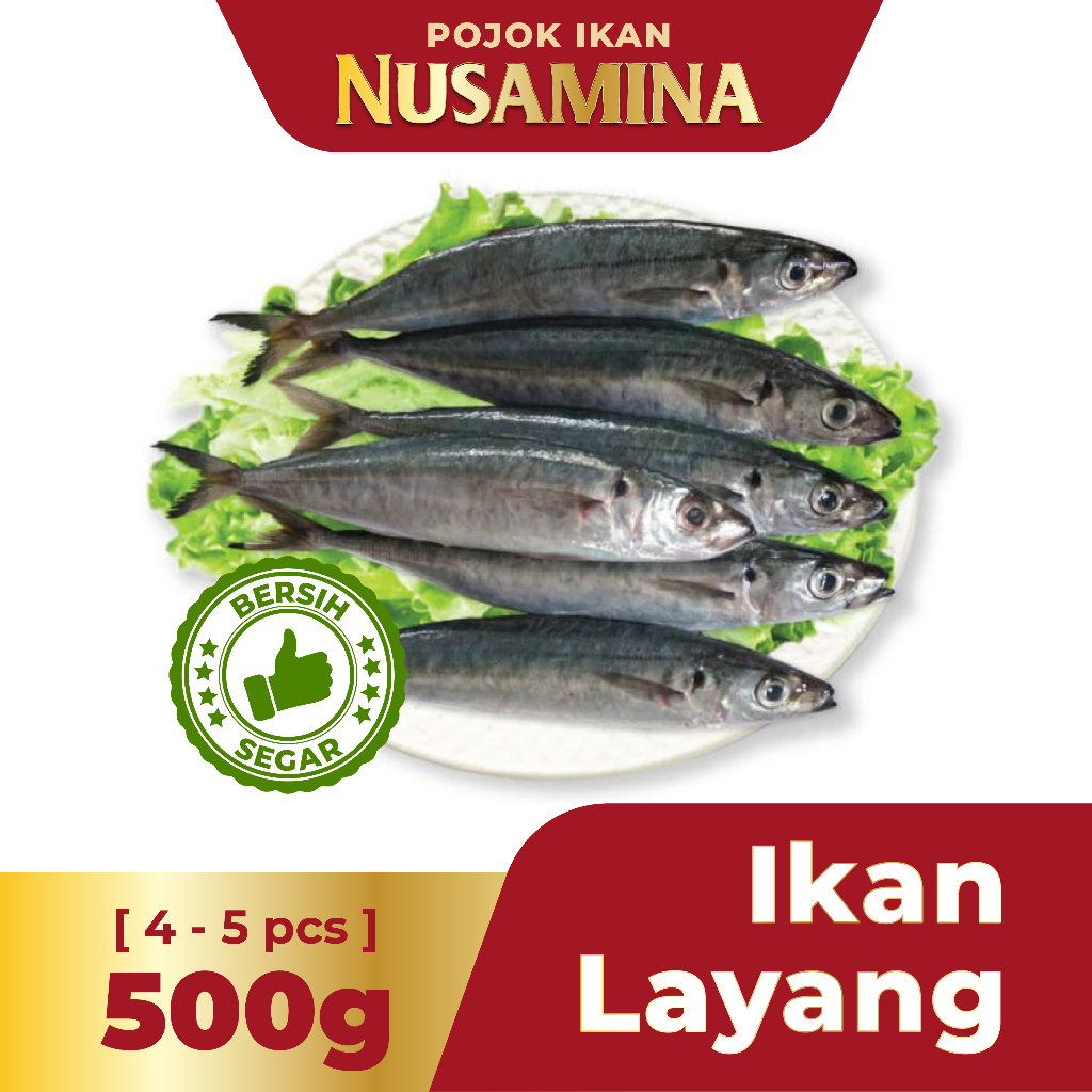

Nusamina Ikan Layang Bersih Segar Frozen [5-6 pcs] 500g