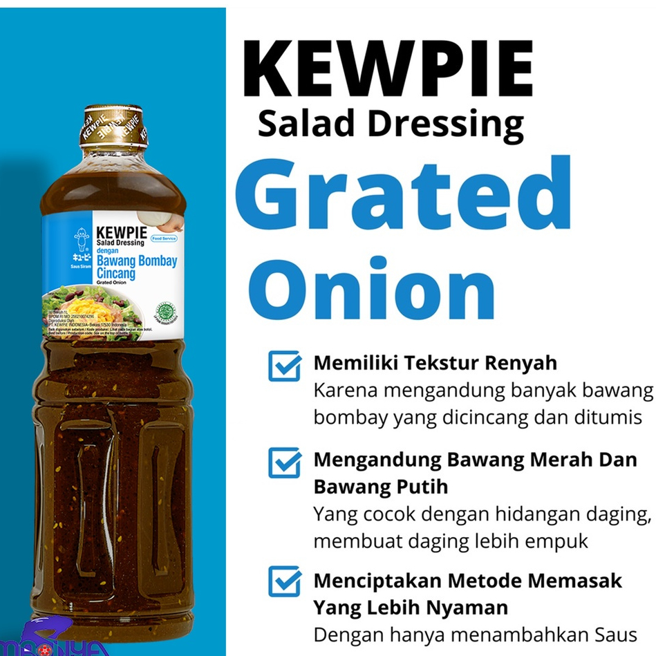 

Kewpie Saus Bwang Bombay Cincang (Grated Onion) 1L