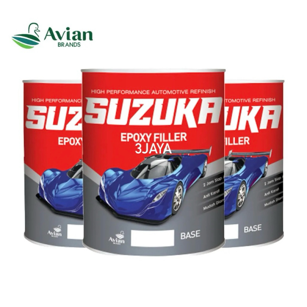 SUZUKA EPOXY FILLER 1L SET WARNA HITAM ABU PUTIH