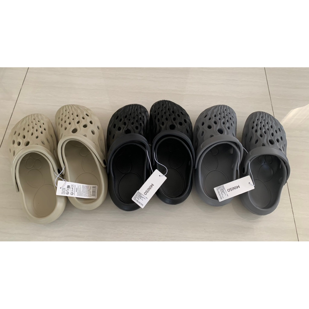 sandal miniso mens clogs sendal kodok pria nyaman dipakai dan fashionable