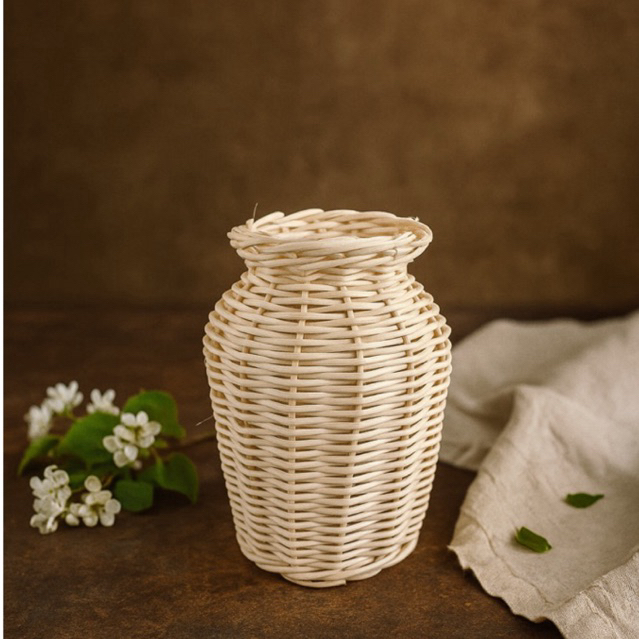 Vas Rotan Bulat Bibir Tinggi