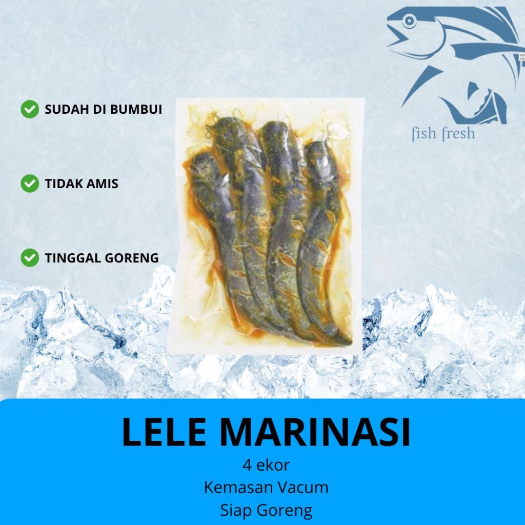 

IKAN LELE BUMBU MARINASI SIAP GORENG - 4 EKOR I IKAN LELE BUMBU PRAKTIS, KEMASAN VACUMM, TANPA AMIS