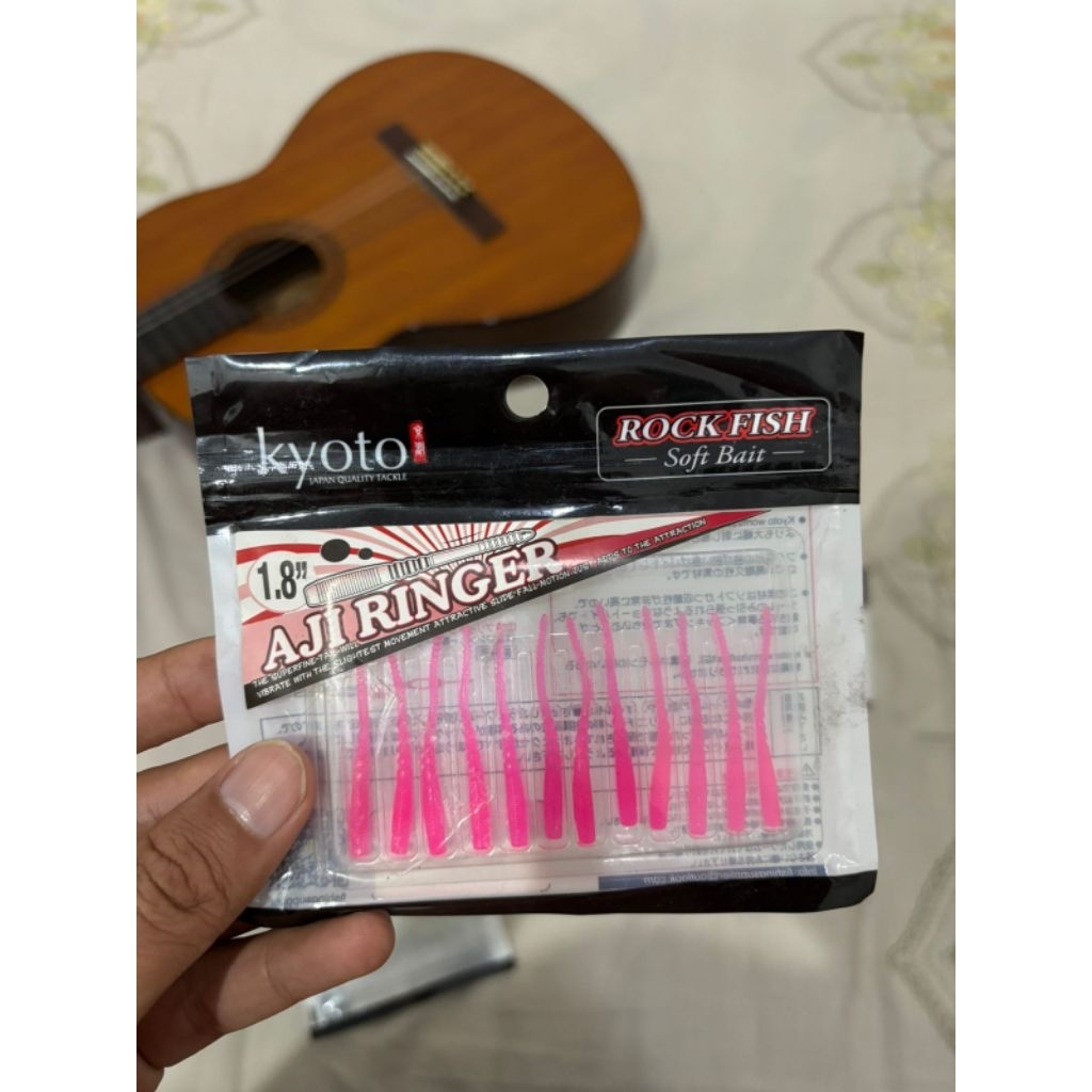 Softlure Kyoto Aji Ringer 1.8 Pink - Soft Lure - Umpan Pancing Casting UL - Mancing