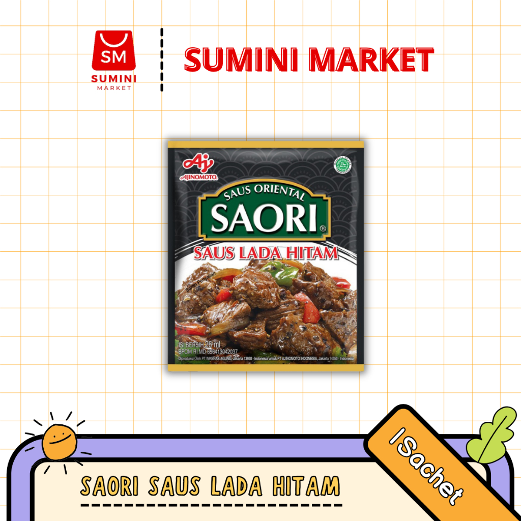 

[SM] Saori Saus Lada Hitam 1 Sachet