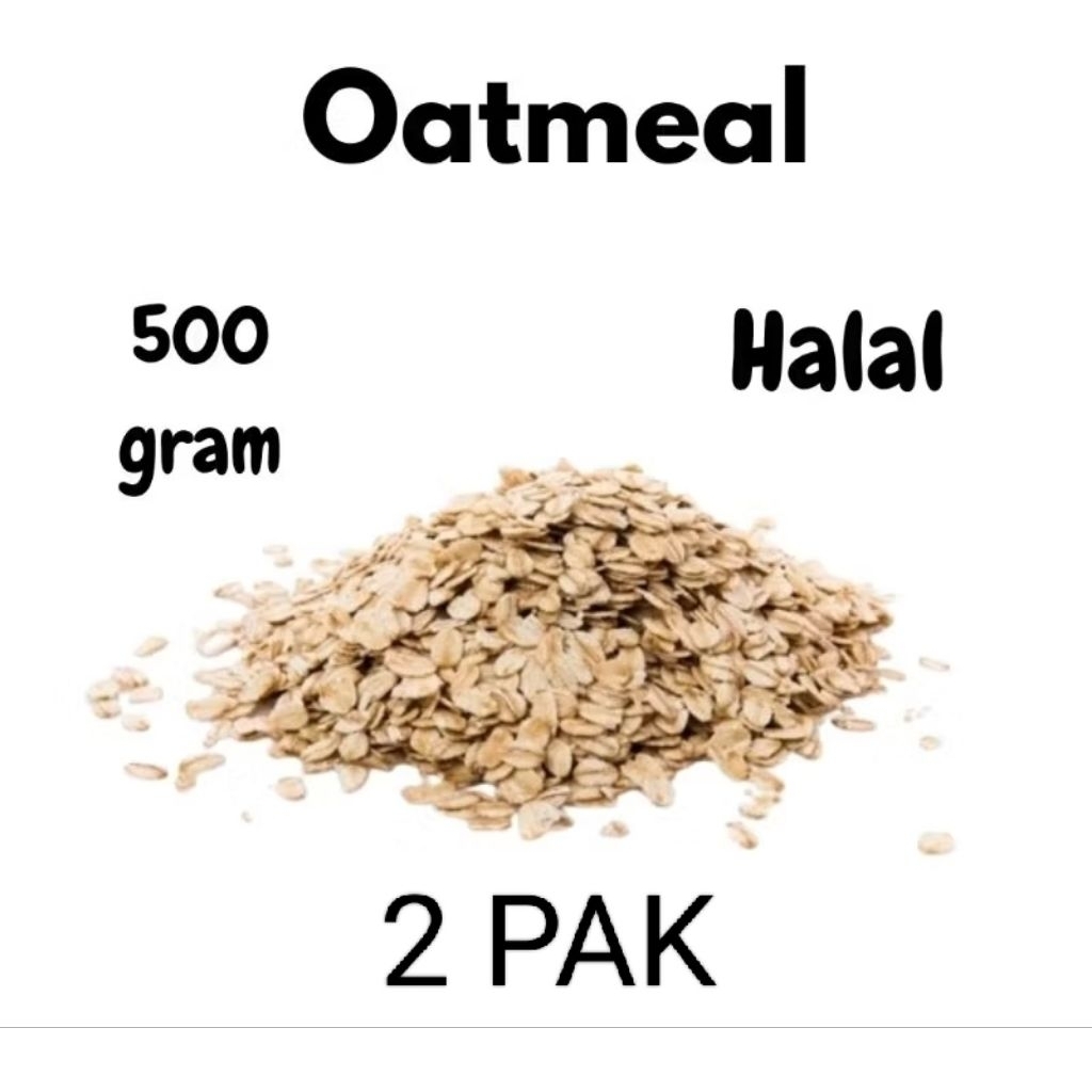 

rolled oatmeal premium murah 500 gram (2 pak)/oatmeal rolled tanpa campuran