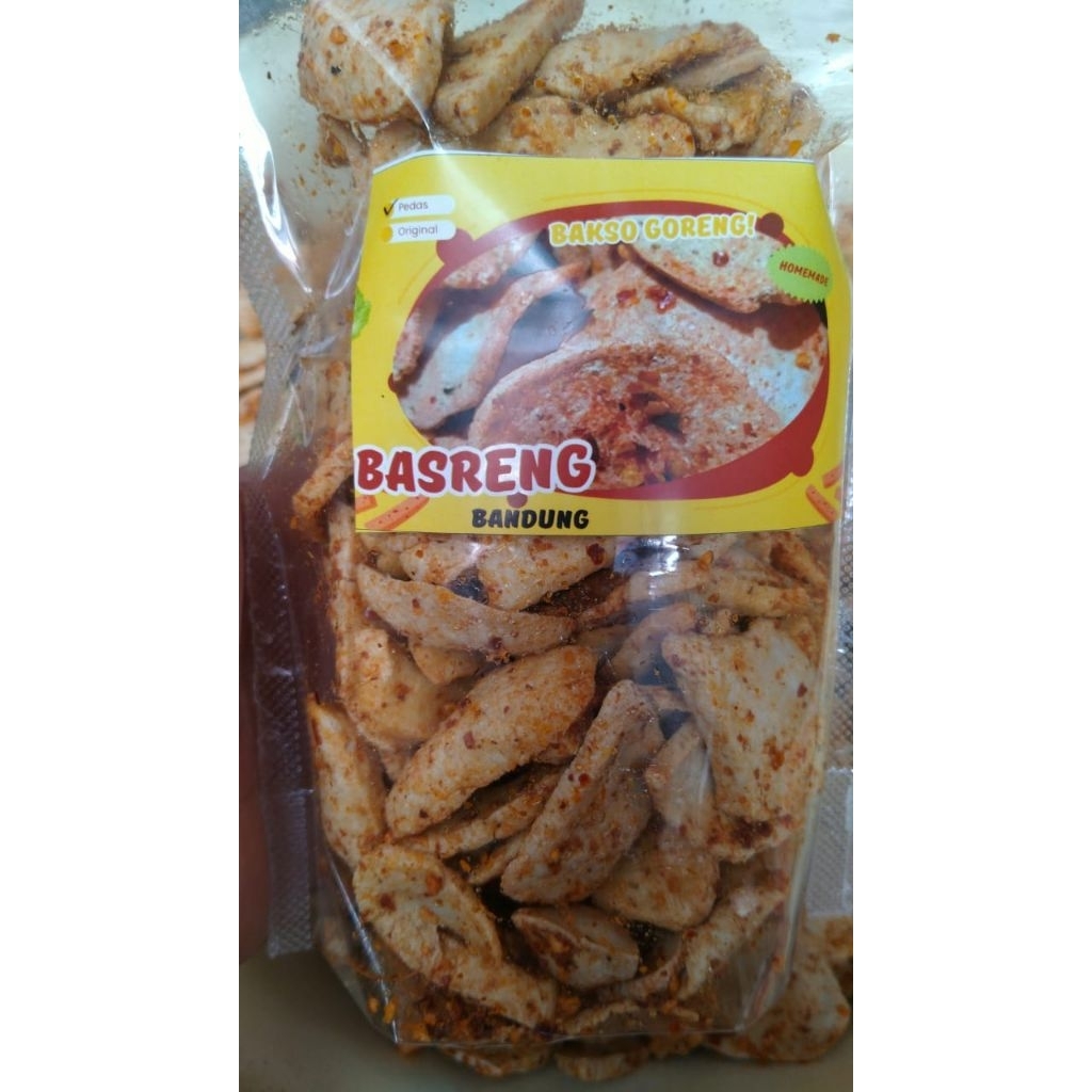 

Bakso goreng Basreng bandung (bakso ikan pedas)