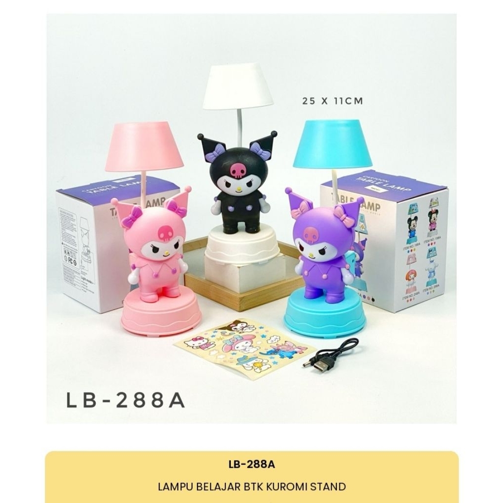 LAMPU BELAJAR BTK KUROMI STAND/LAMPU BELAJAR LUCU/LAMPU KARAKTER