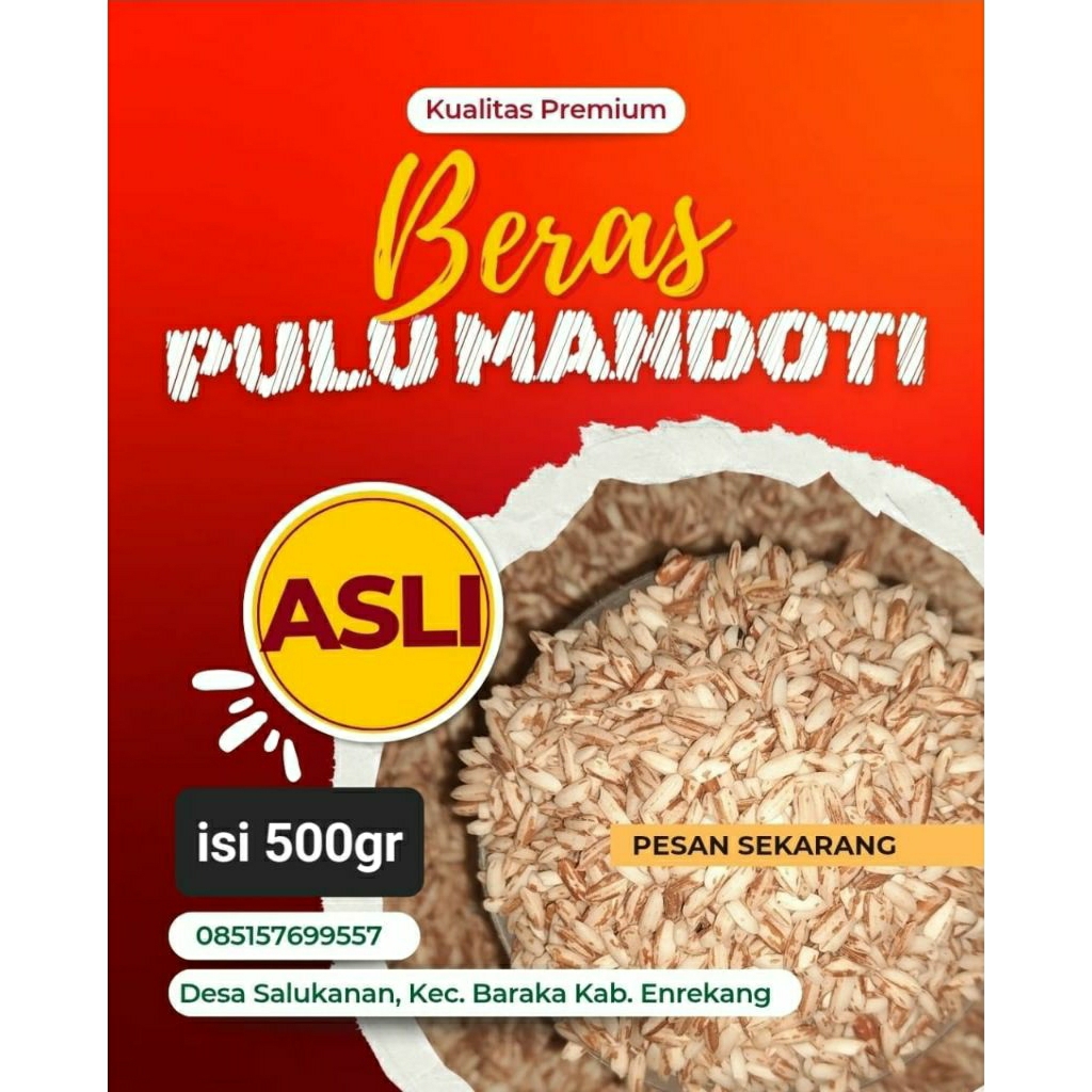 

Beras Pulu Mandoti Asli Desa Salukanan Kecamatan Baraka Kabupaten Enrekang 100% Asli tanpa campuran beras lain
