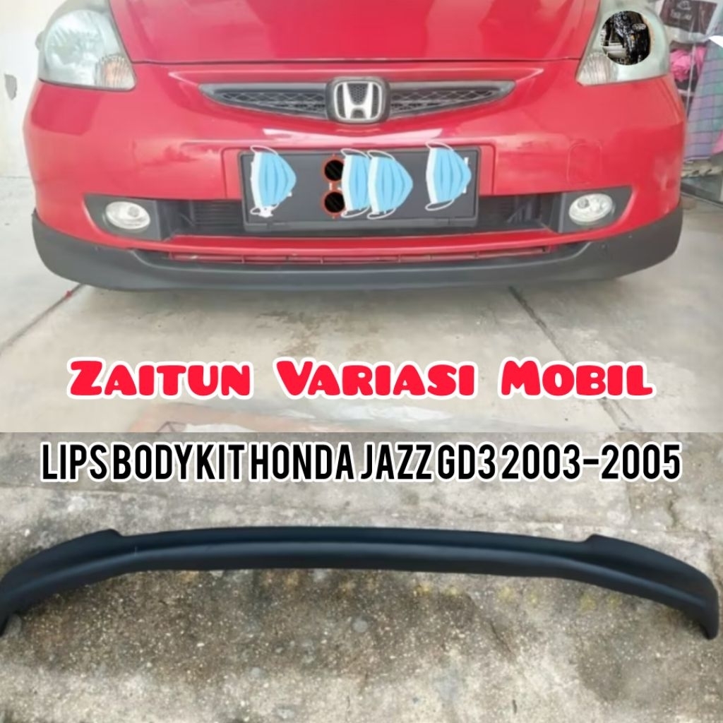 Lips Bumper depan Honda jazz GD3 Tahun 2003 2004 2005 idsi Vtec