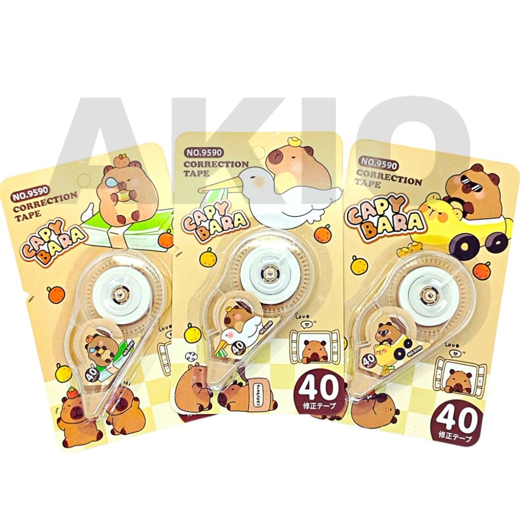 

Tip ex Kertas Roll Karakter ANIMAL CUTE CAPYBARA KAPIBARA 9590 40m Correction Tape Aesthetic Murah Lucu