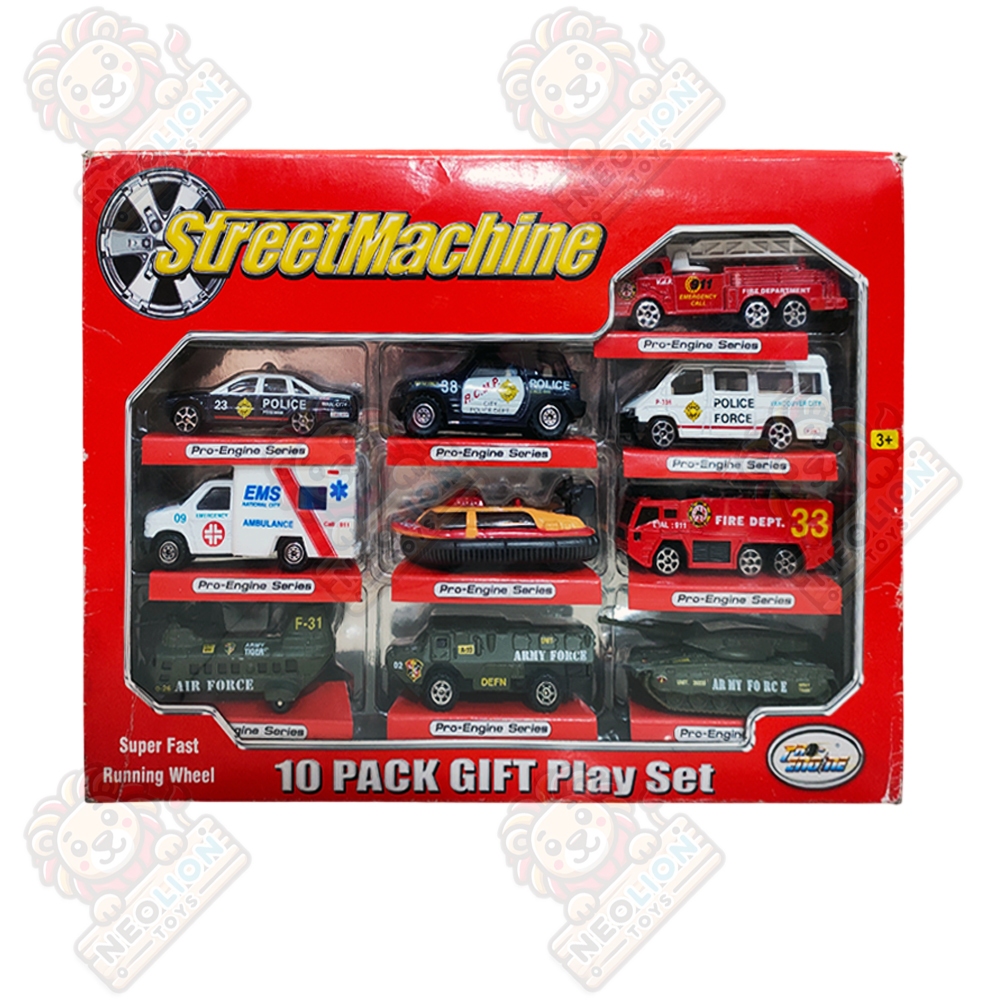 Mainan Anak Diecast Street Machine Pro Engine Metal City Rescue 10pcs