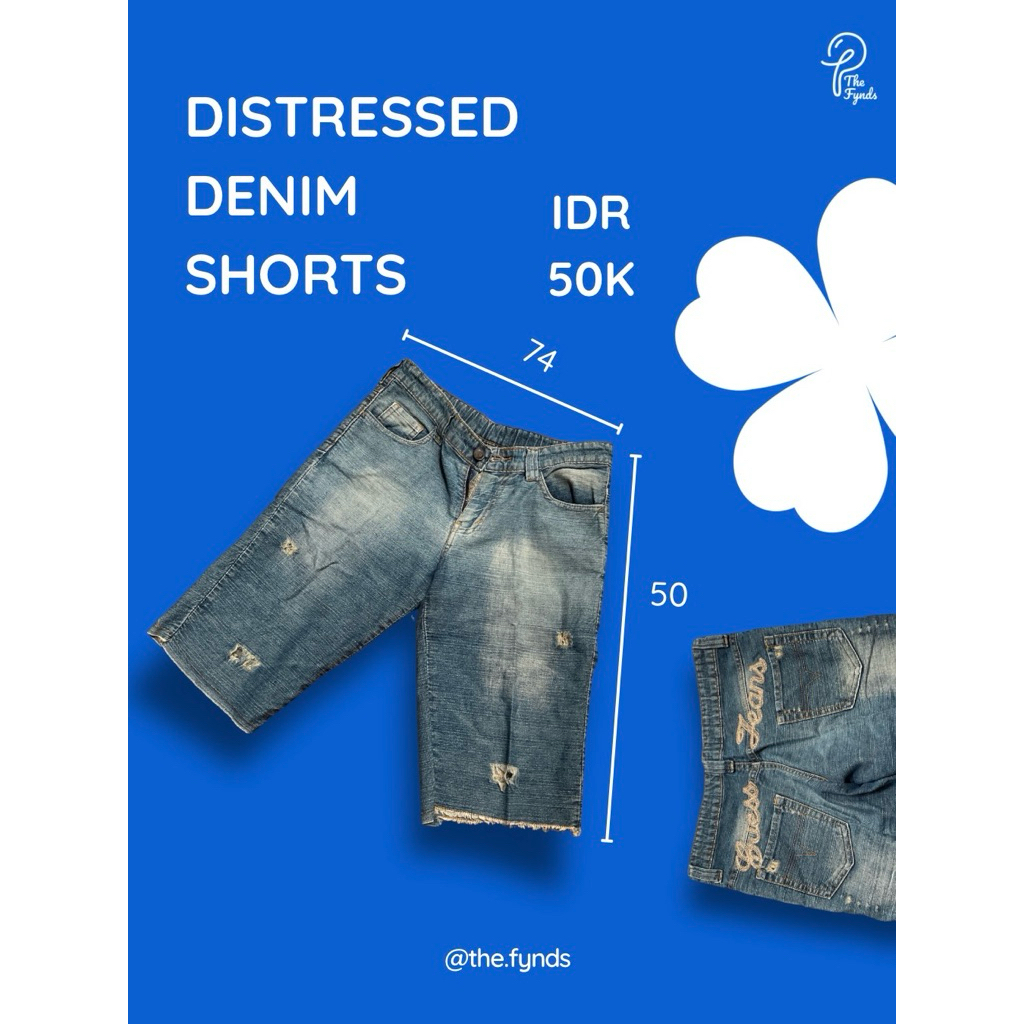 Distressed Denim Short