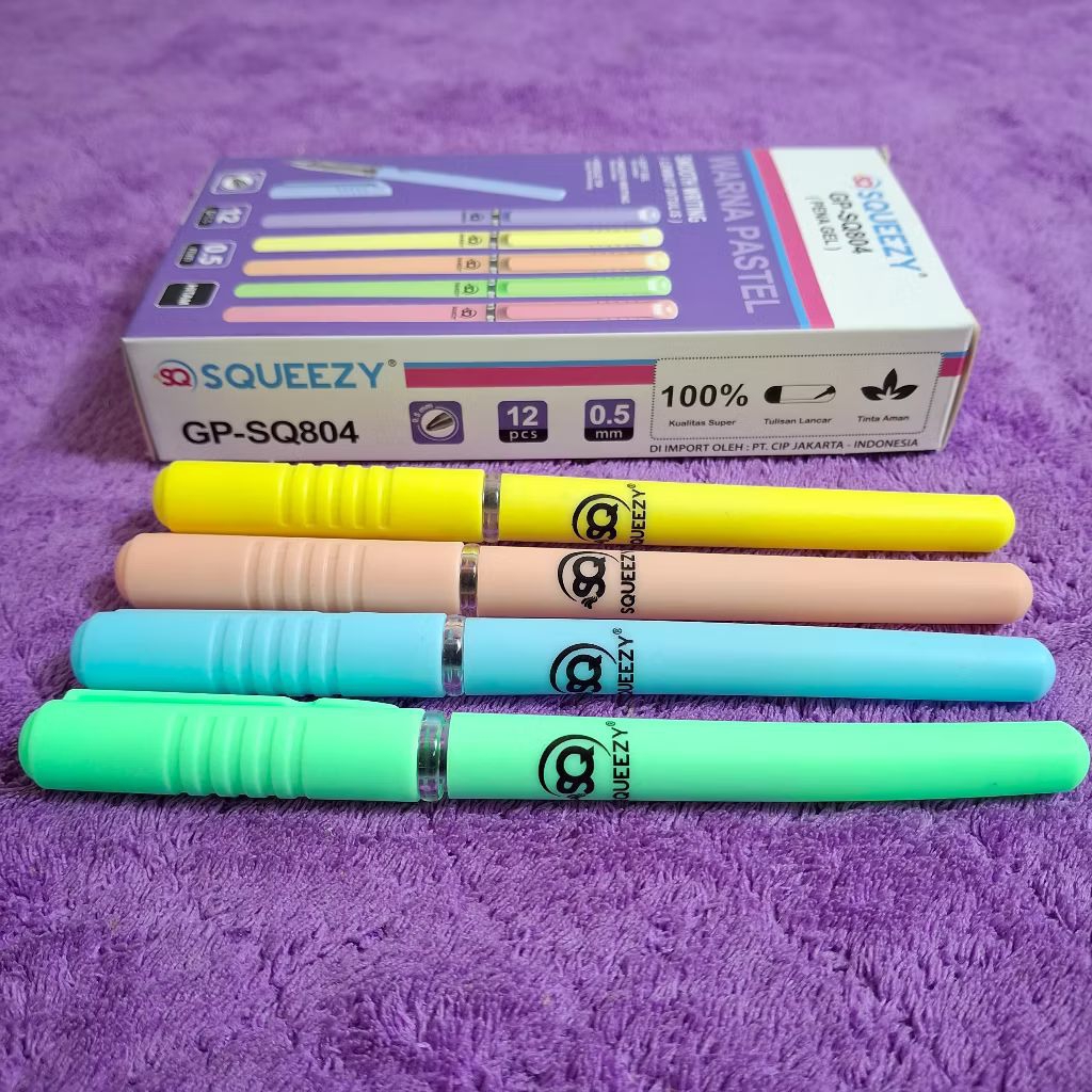 

Bolpen | Pulpen | Gel pen iPen Squeezy GP SQ-804 warna pastel 0,5mm 1 PAK