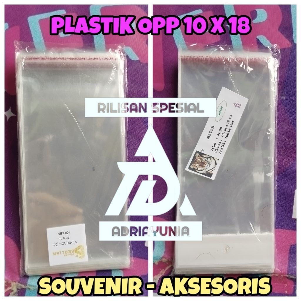 Plastik Opp 10x18 Souvenir & Aksesoris - Plastik Opp 10 x 18 Roti & Undangan
