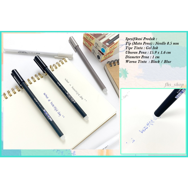 

Pulpen Bisa Dihapus / Erasable Gel Pen Joyko Shokyo 3 GP-321