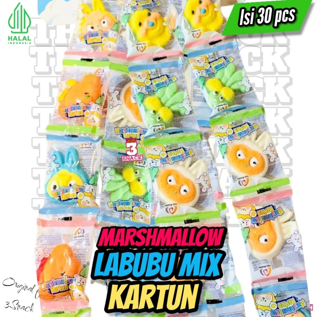 

RB Marshmallow Kartun MIX KARAKTER ( Renceng ) 1 Pak Isi 30 Pcs