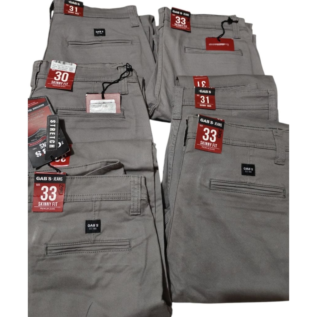 celana chinos panjang pria GAB'S Skinny fit original size 33 (LD 86cm)