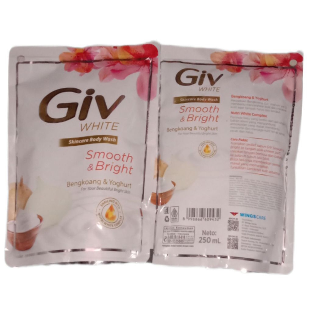 Giv White Bengkoang & Yogurt 250Ml, Giv White Mulberry & Collagen 250Ml, Giv Damask Rose & Cherry Bl
