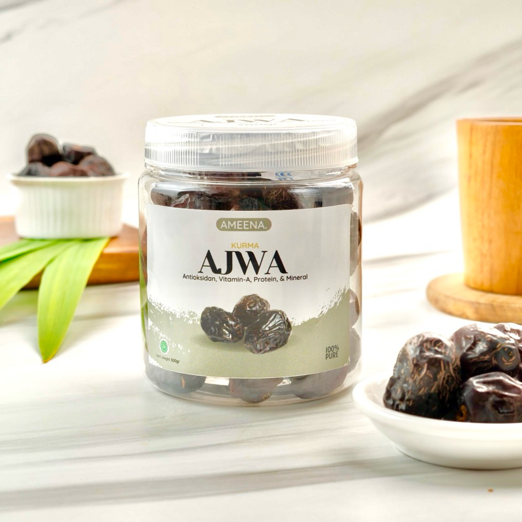 

[ TOPLES ] Kurma Ajwa Premium 300GR Grade A | Ameena Premium Quality