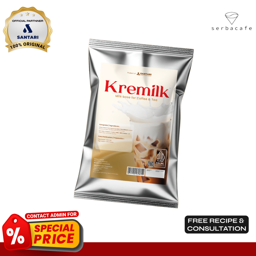 

Kremilk Milk Base Powder Original untuk Kopi Susu dan Minuman Creamy (1000 gr)