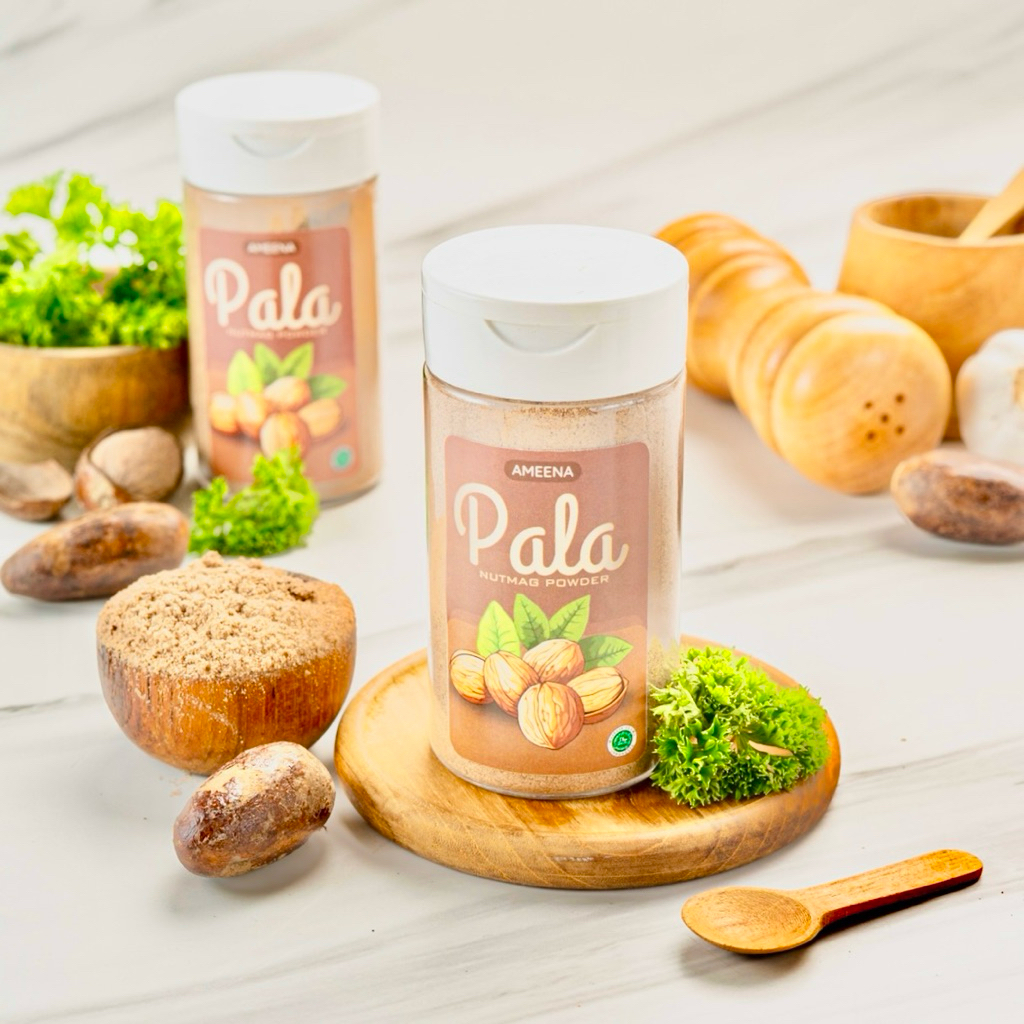 

[ MINI ] Pala Bubuk Asli Ground Nutmetg 70GR | Ameena Premium Quality