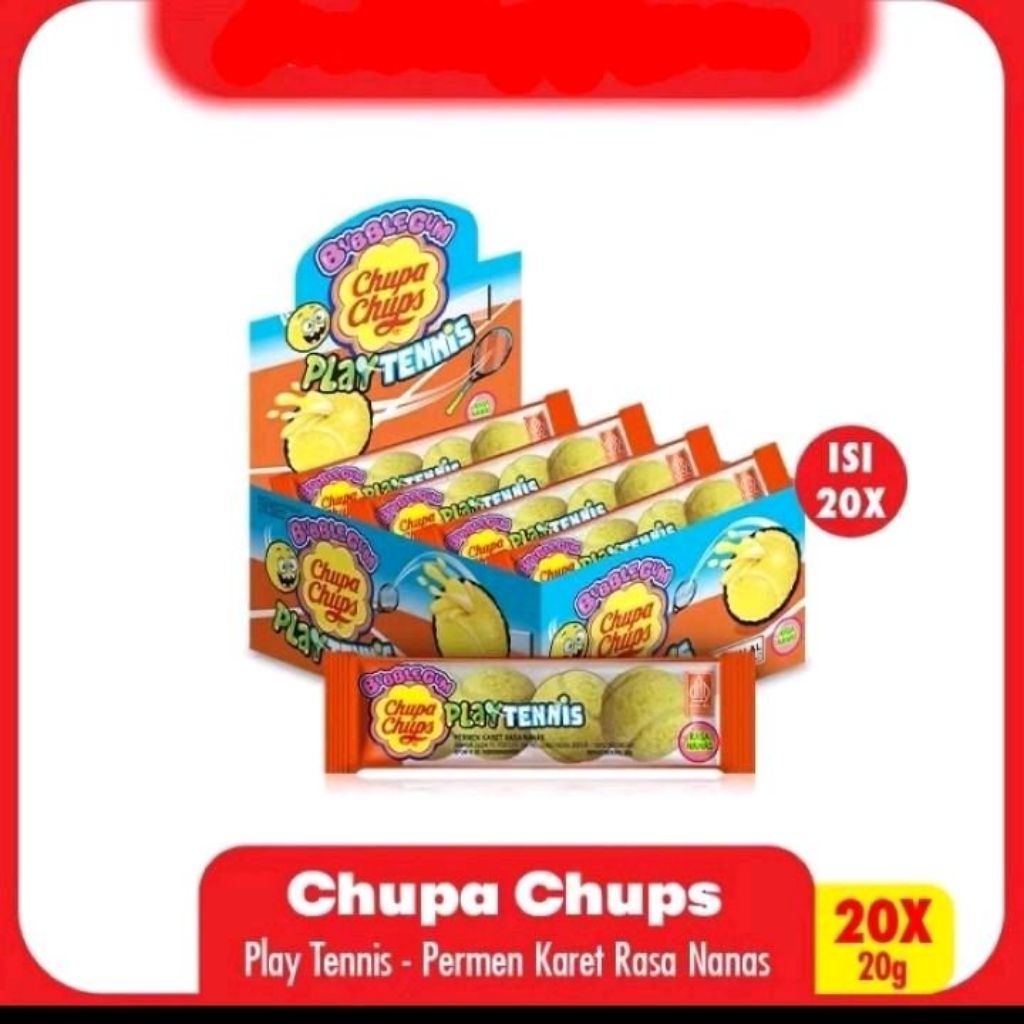 

Chupa Chups Tennis Isi 20 pcs x 20 gr Permen Bola