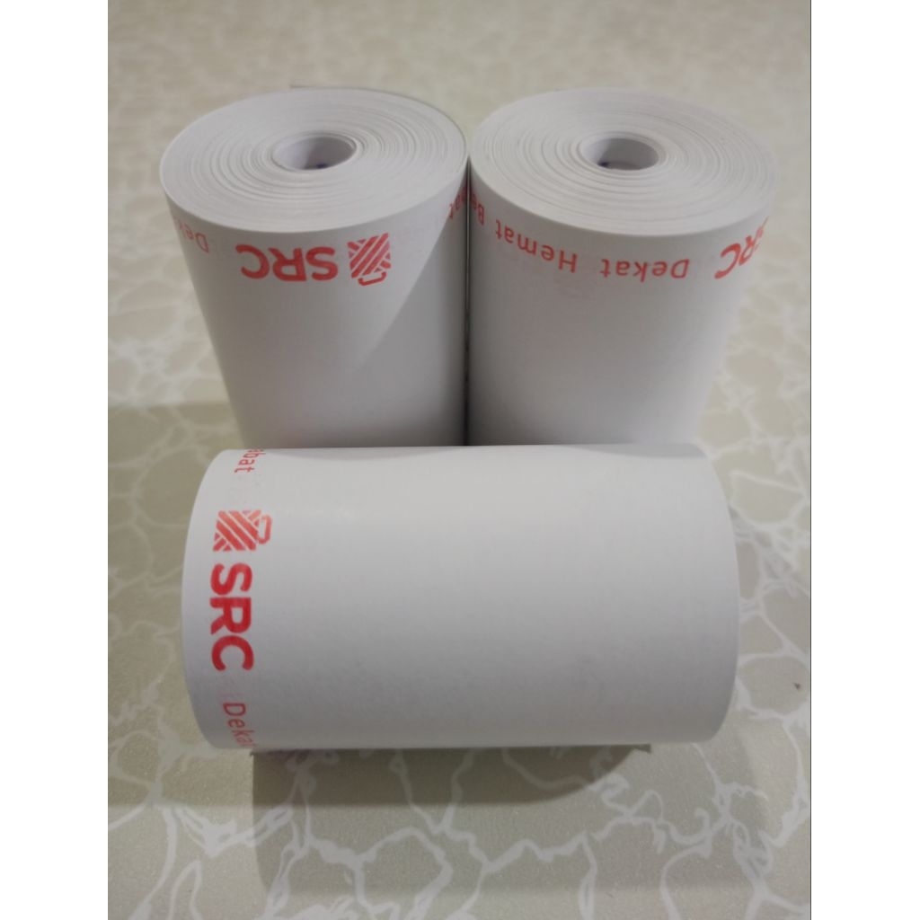 

Kertas thermal logo src 58x40mm paket 10 roll