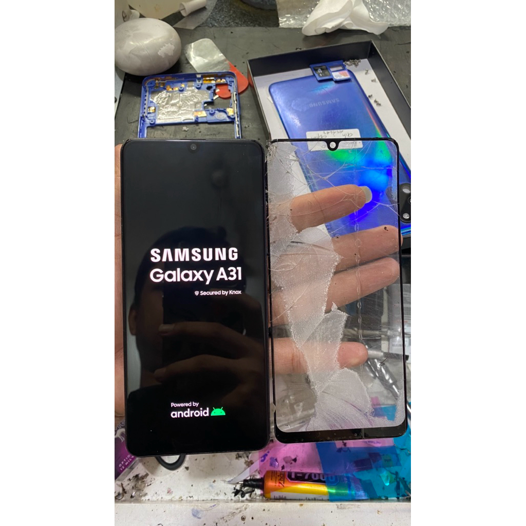Jasa servis,perbaikan kaca lcd samsung Lcd retak,toucscreen retak A31,A51,A52,A53,A72,A50,A70