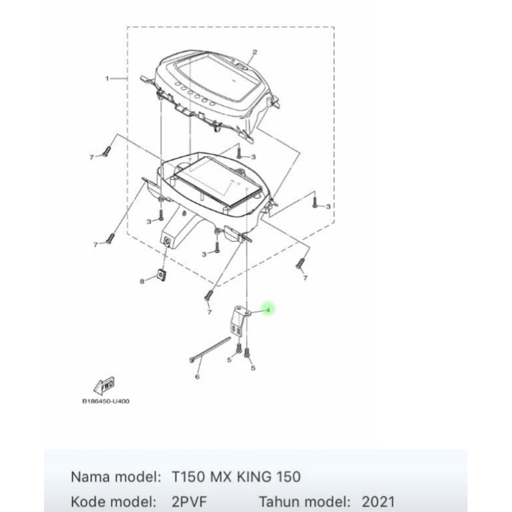 Kleman Kabel Soket Speedometer 90464-36800 MX King