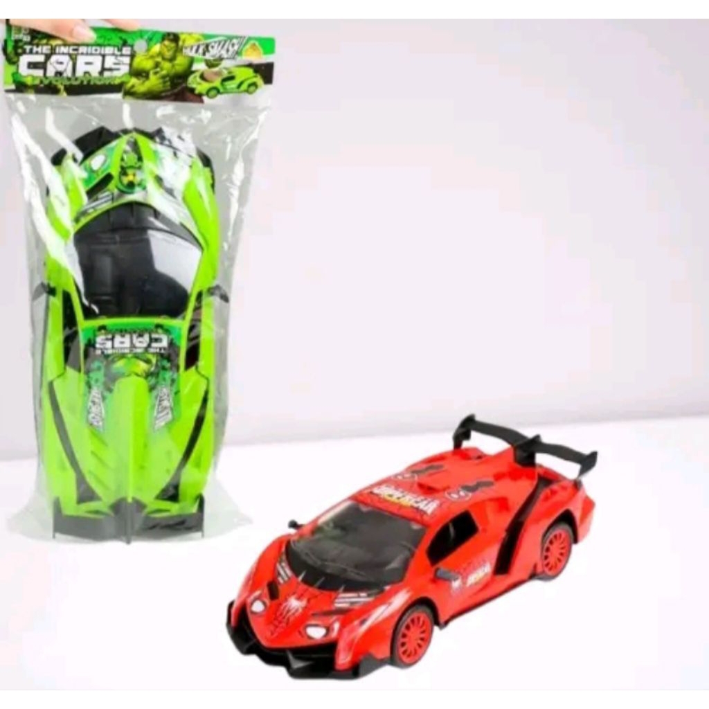 MAINAN ANAK KENDARAAN MOBIL BALAP PLASTIK KANTONG DORONGAN