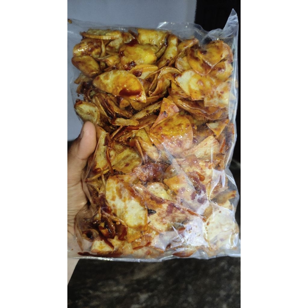 

Keripik Singkong Pedas Manis Setengah kilo/500 gram
