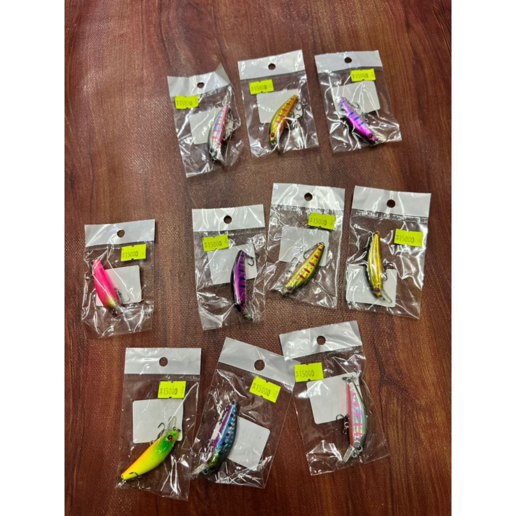 5.5cm/6.5g Umpan Lure Minnow Slow Sinking Fishing Bait Set Tackle Lure Hook Fishing Lure Fishing Acc