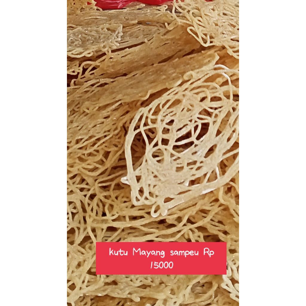 

kerupuk putu Mayang singkong mentah/ kutu Mayang singkong cianjur