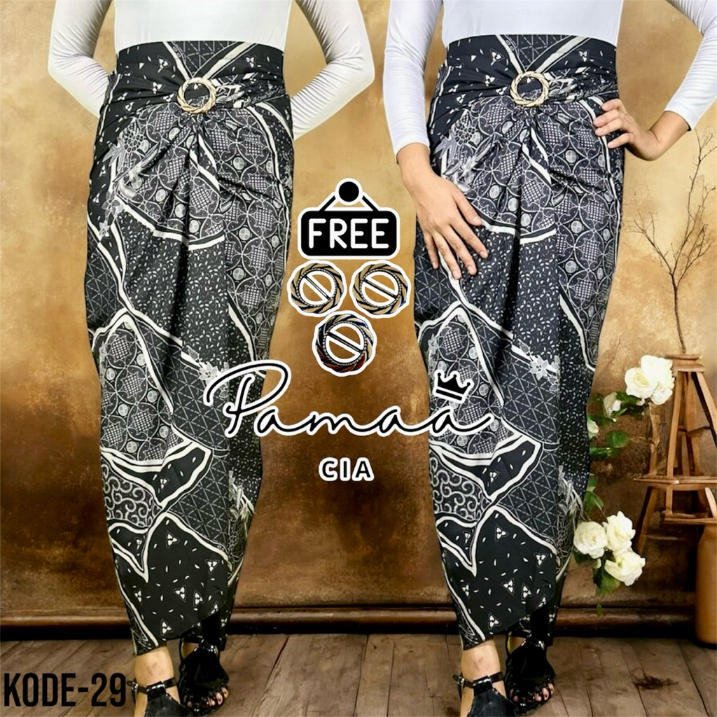 rok lilit serut motif batik moderen kondangan tunanggan nikhaan wisuda kegereja formal non formal