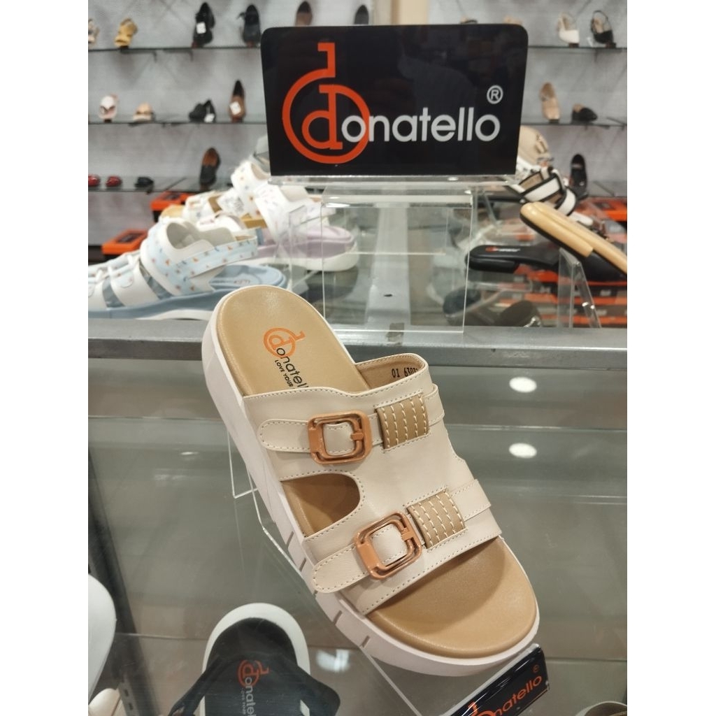 Sepatu sandal perempuan donatello ivory