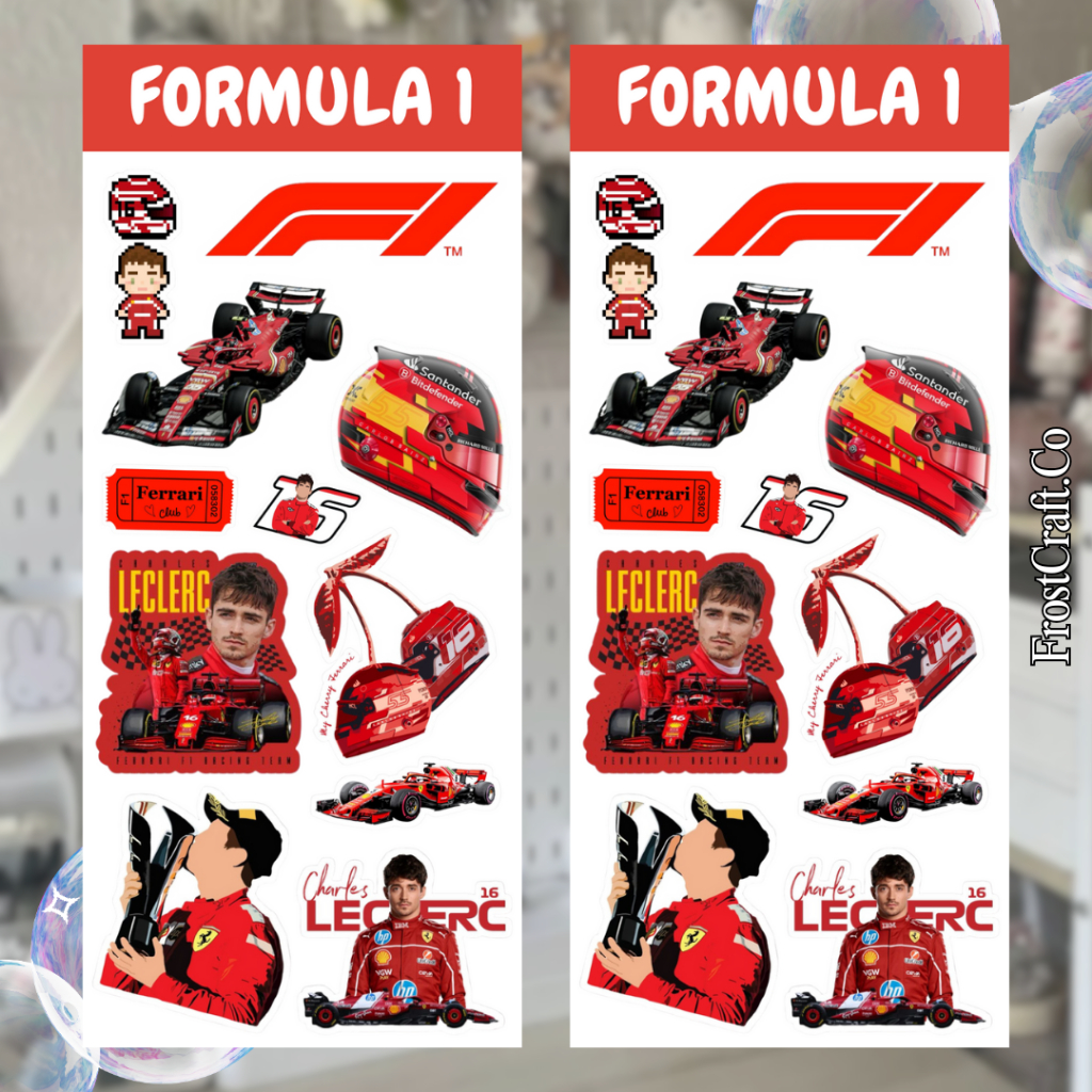 

Stiker Sheets Formula 1 | Stiker F1 | Sticker Aesthetic Korea untuk Dekorasi Scrapbook, Deco Pola, Journaling, Phonecase, Headphone, Stiker Lucu
