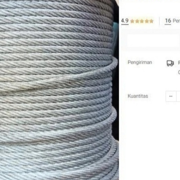 

Kawat Seling HC Galv 5 mm Kawat Sling 5mm