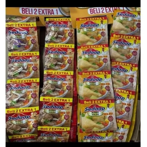 

32sachet kaldu sedap ecer dapat 4renteng 500 an (ayam/sapi)
