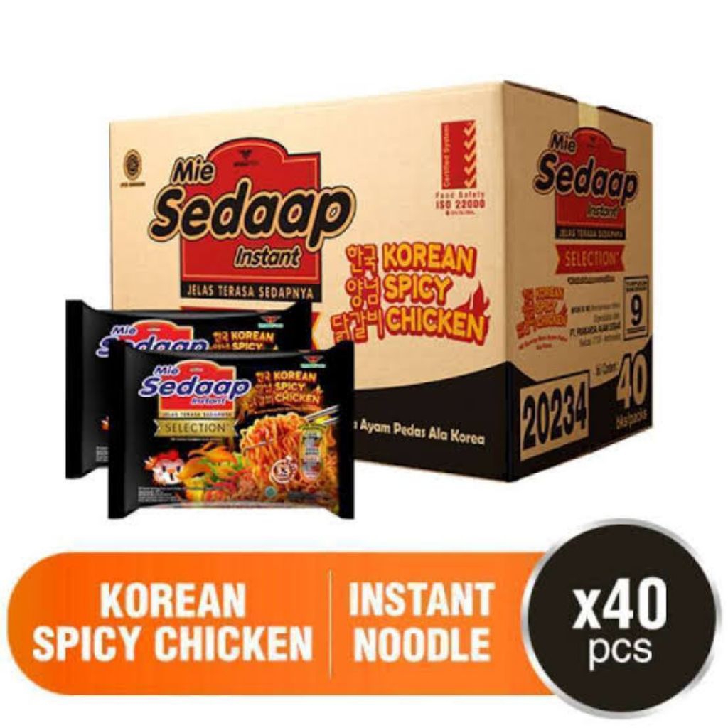 

SEDAAP KOREAN SPICY CHICKEN 1 DUS (40 pcs) MURAH
