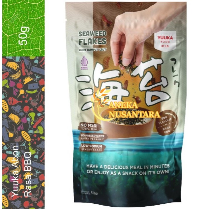 

Yuuka Food Seaweed Flakes 50gr Abon Rumput Laut MPASI Anak Non Msg - BBQ 50 gram Abon Rumput Laut Rasa BBQ 50g