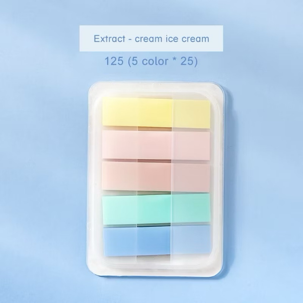 

Sticky Notes Aesthetic Transparan warna pastel/ Sticky Notes morandi/ penanda buku sticky notes polos/ Sticky Notes 5 colors/ Sticky Notes 100 Lembar warna warni Biru Paper