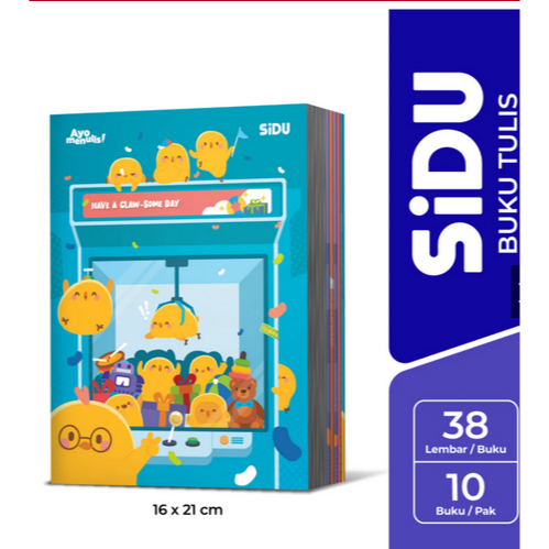 

(1PAK) SIDU BUKU TULIS EB 38 uk 21X16CM-320 / BUKU TULIS SIDU ISI 38 LEMBAR 1 PAK ISI 10 BUKU