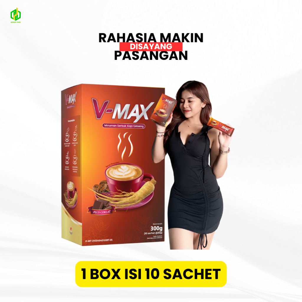 

Minuman Penambah Gairah Wanita V-Max Coffe Rasa Cokelat Kopi Stamnia Wanita Ampuh