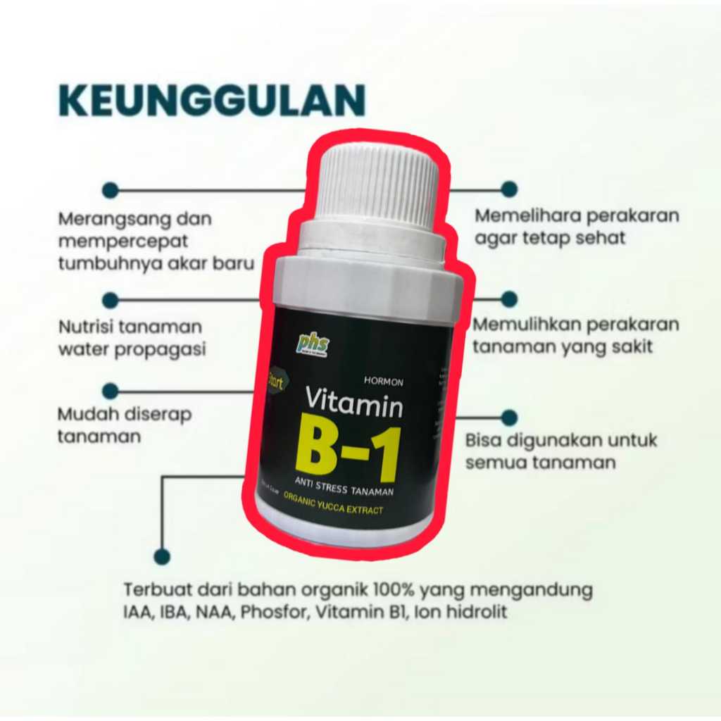 Pupuk Vitamin B1 PHS 100ml Premium Nutrisi Tanaman Anti Stress Kualitas Import