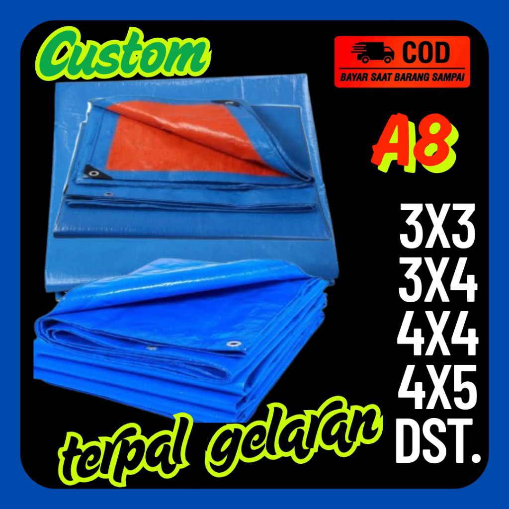 terpal atap warung / tenda lembaran gelaran gang